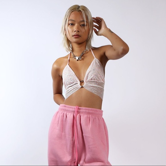 Elsie & Fred Glitter Nostalgia Ring Halter Top - Picture 3 of 3